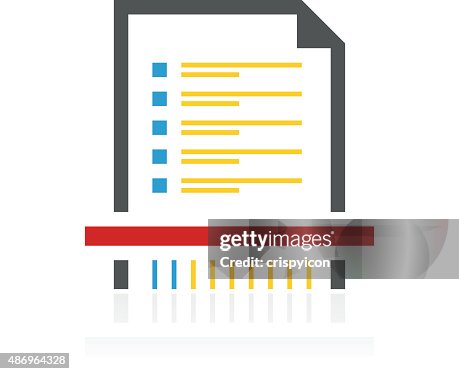 Document icon on a white background. Document icon on a white background.