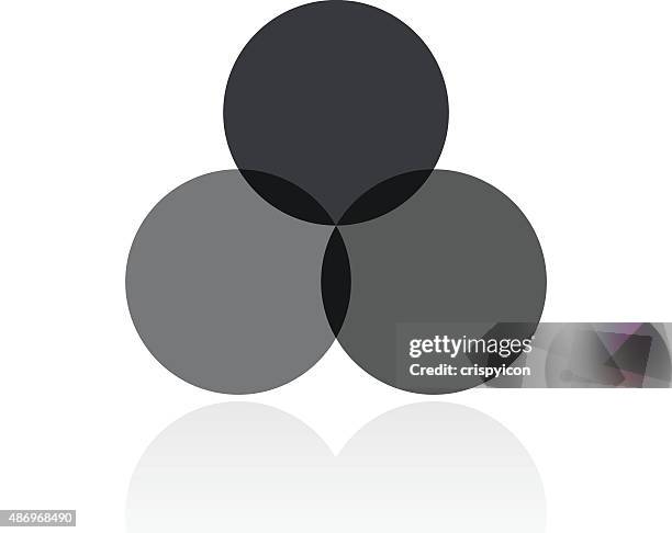 venn diagram icon on a white background. - venn diagram stock illustrations