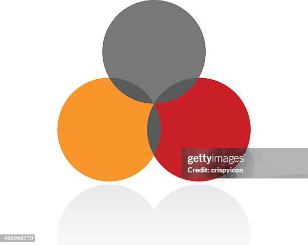 venn diagram icon on a white background. - venn diagram stock illustrations