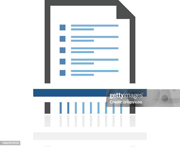 document icon on a white background. - document shredding stock illustrations