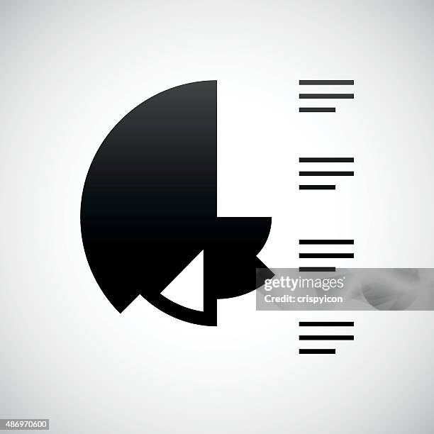 coxcomb chart icon on a white background. - feathery amaranth stock illustrations