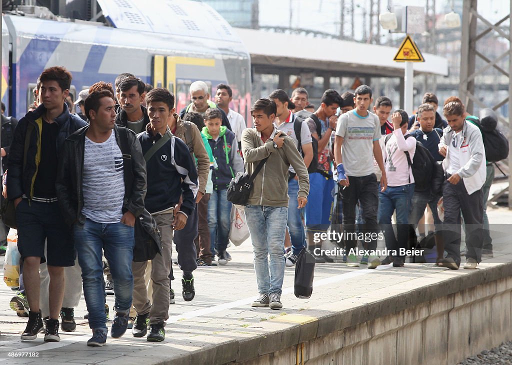 Migrants Arrive In Germany Following Ordeal In Hungary