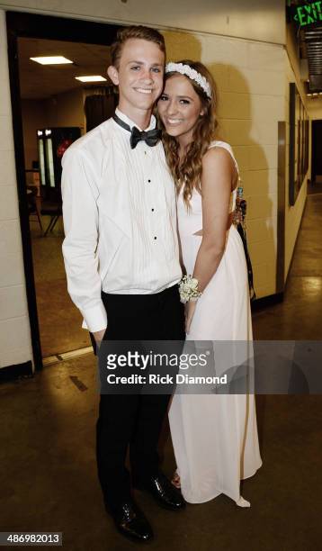 Wes Theriau and ABC's Nashville cast member Lennon Stella arrive together after attending Brentwood High School's Prom to attend St.Jude Country...