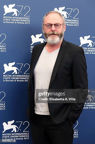 Actor Liam Cunningham attends a photocall for 'The Childhood Of A Leader' during the 72nd Venice Film Festival at Palazzo del Casino on September 5,...