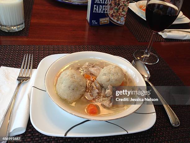 passover traditions - matzo ball soup stock pictures, royalty-free photos & images