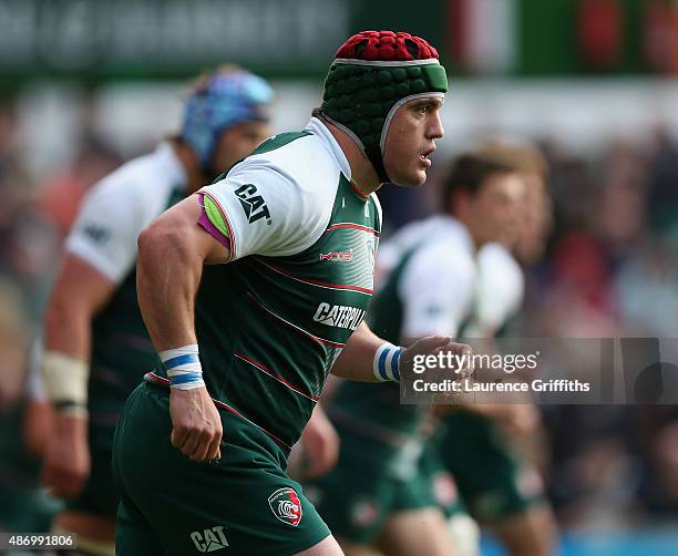 Marcos Ayerza of Leicester Tigers in action during the Testimonial Challenge match between Leicester Tigers and Argentina at Welford Road on...