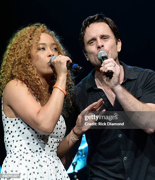 S Nashville cast members Chaley Rose and Charles Esten perform at St. Jude Country Music Marathon & Half Marathon Presented By Nissan - Post Race...
