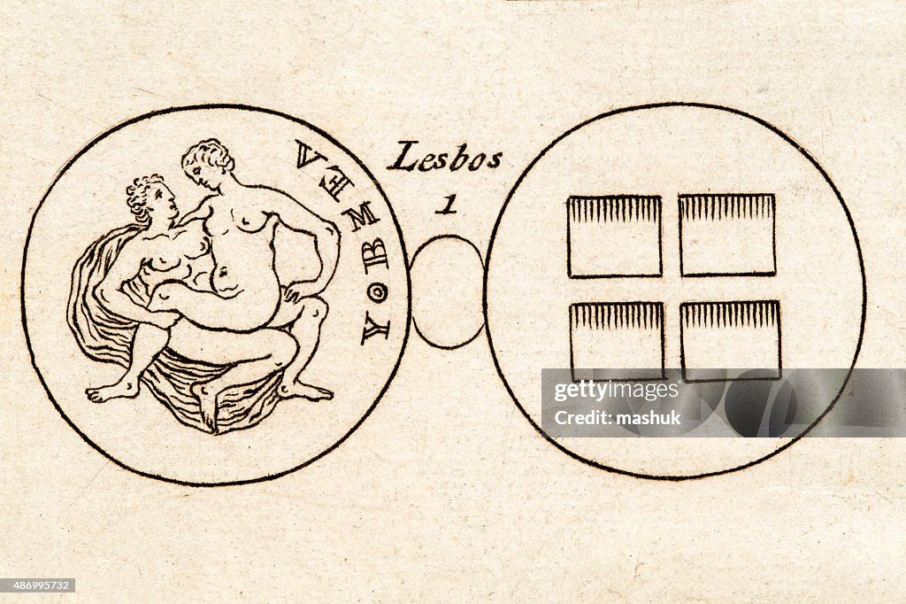 Ancient Greek medals, 17 century illustration