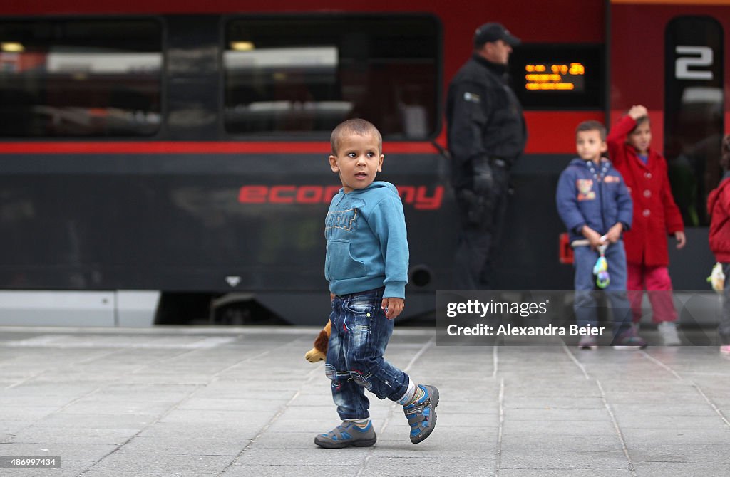 Migrants Arrive In Germany Following Ordeal In Hungary