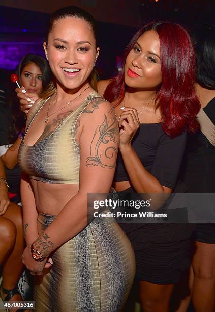 Sarah Vivan and Angela Yee attend "Black Hollywood" at Prive on September 4, 2015 in Atlanta, United States.