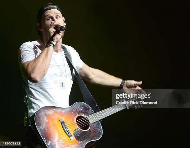 Singer/Songwriter Chase Rice performs at St. Jude Country Music Marathon & Half Marathon Presented By Nissan - Post Race Concert on April 26, 2014 in...