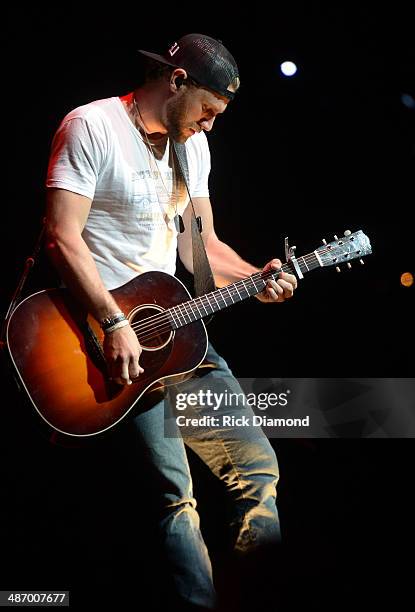 Singer/Songwriter Chase Rice performs at St. Jude Country Music Marathon & Half Marathon Presented By Nissan - Post Race Concert on April 26, 2014 in...