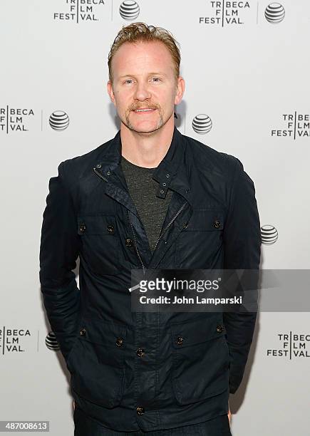 Executive producer Morgan Spurlock attends the premiere of "A Brony Tale" during the 2014 Tribeca Film Festival at Chelsea Bow Tie Cinemas on April...