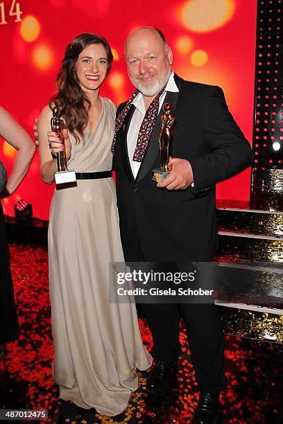 Miriam Stein , Rainer Kaufmann attend the 25th Romy Award 2014 at Hofburg Vienna on April 26, 2014 in Vienna, Austria.