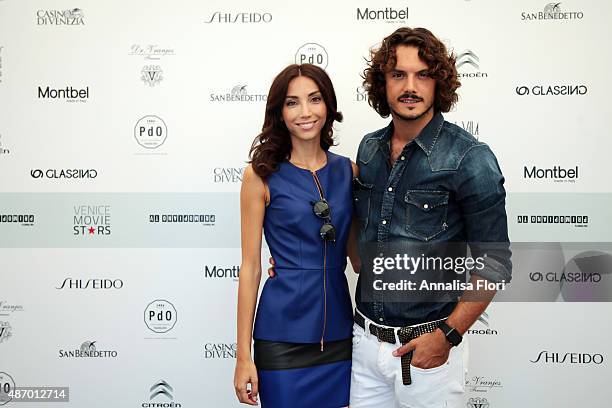 Francesca Rocco and Giovanni Masiero attends the Villa Laguna during the 72nd Venice Film Festival at Hotel Villa Laguna on September 4, 2015 in...