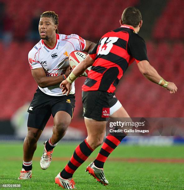 Howard Mnisi of Lions during the Absa Currie Cup match between Xerox Golden Lions and EP Kings at Emirates Airline Park on September 05, 2015 in...