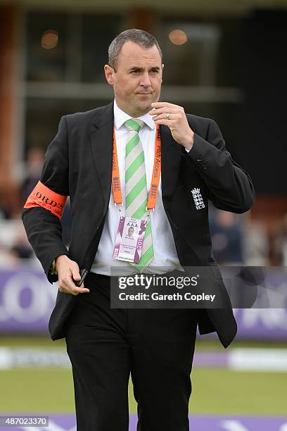Match Manager Ben Green during the 2nd Royal London One-Day International match between England and Australia at Lord's Cricket Ground on September...