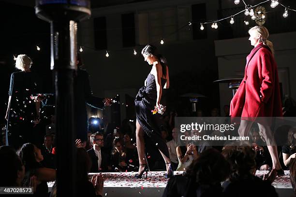 General view of the atmposphere at Lanvin And Living Beauty Host An Evening Of Fashion on April 26, 2014 in Beverly Hills, California.