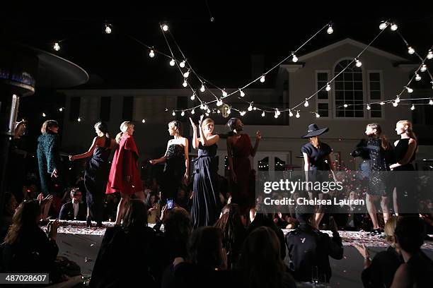 General view of the atmposphere at Lanvin And Living Beauty Host An Evening Of Fashion on April 26, 2014 in Beverly Hills, California.