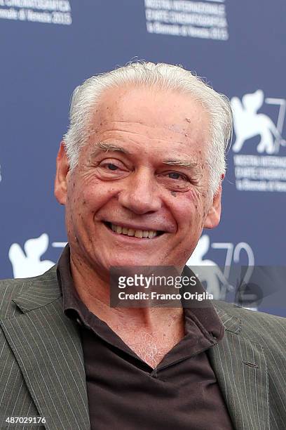 Giorgio Colangeli attends a photocall for 'The Wait' during the 72nd Venice Film Festival at Palazzo del Casino on September 5, 2015 in Venice, Italy.