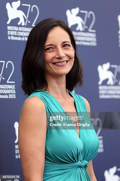 Corinna Lo Castro attends a photocall for 'The Wait' during the 72nd Venice Film Festival at Palazzo del Casino on September 5, 2015 in Venice, Italy.