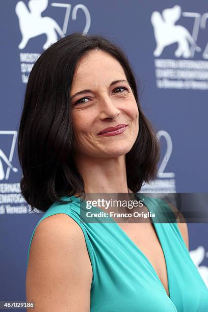 Corinna Lo Castro attends a photocall for 'The Wait' during the 72nd Venice Film Festival at Palazzo del Casino on September 5, 2015 in Venice, Italy.