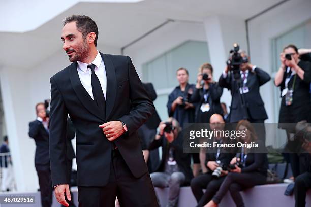 Director Piero Messina attend a premiere for 'The Wait' during the 72nd Venice Film Festival at on September 5, 2015 in Venice, Italy.