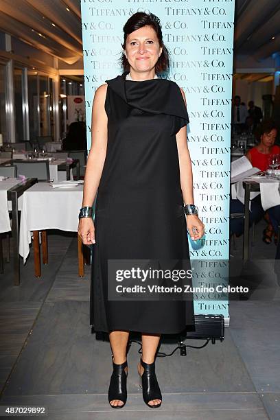 Film producer Francesca Cima attends a cocktail reception for 'The Wait' hosted by Tiffany & Co. During the 72nd Venice Film Festival at Terrazza...