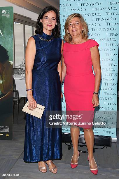 Actress Corinna Lo Castro and Managing Director of Tiffany & Co. Italy Raffaella Banchero attend a cocktail reception for 'The Wait' hosted by...
