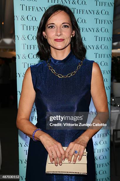 Actress Corinna Lo Castro attends a cocktail reception for 'The Wait' hosted by Tiffany & Co. During the 72nd Venice Film Festival at Terrazza...