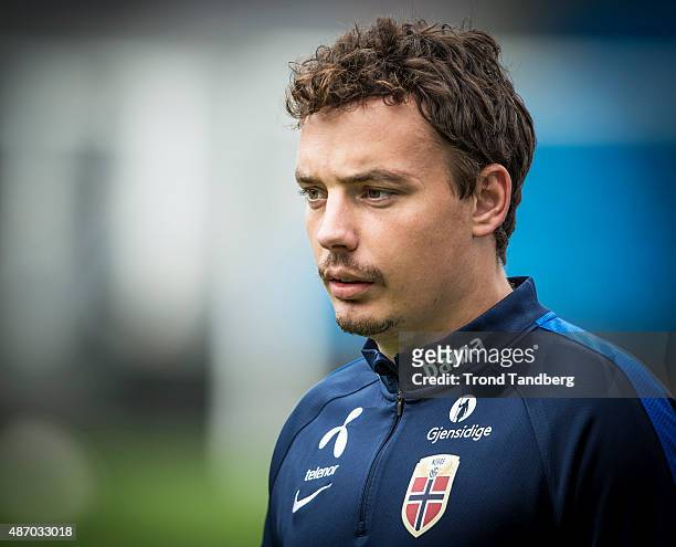 Vegard Forren during training before the EURO 2016 Qualifier between Norway and Croatia at the Ullevaal Stadion on September 05, 2015 in Oslo, Norway.