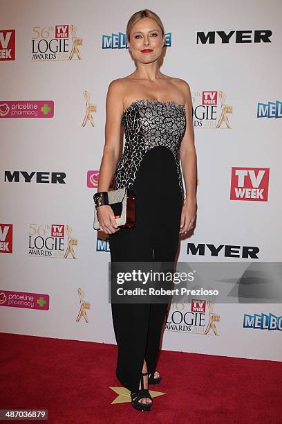 Allison Langdon arrives at the 2014 Logie Awards at Crown Palladium on April 27, 2014 in Melbourne, Australia.