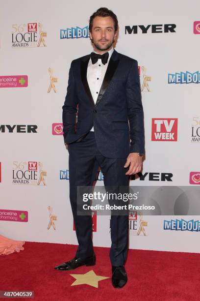 Darren McMullen arrives at the 2014 Logie Awards at Crown Palladium on April 27, 2014 in Melbourne, Australia.