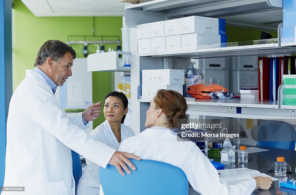 Research team discussing project