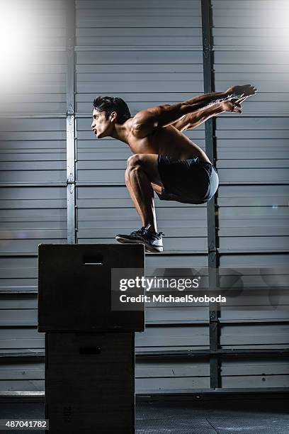 box jump gym - spring training stock pictures, royalty-free photos & images