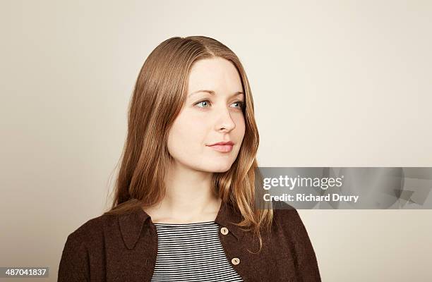 portrait of young woman - norfolk england stock pictures, royalty-free photos & images