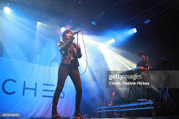 Lauren Mayberry of Chvrches performs on day 2 of the Electric Picnic Festival at Stradbally Hall Estate on September 5, 2015 in Stradbally, Ireland.