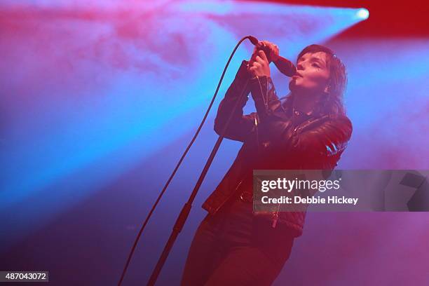 Lauren Mayberry of Chvrches performs on day 2 of the Electric Picnic Festival at Stradbally Hall Estate on September 5, 2015 in Stradbally, Ireland.