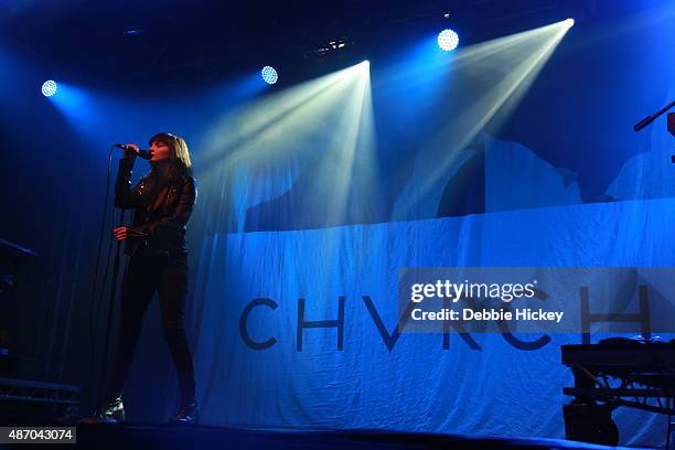 Lauren Mayberry of Chvrches performs on day 2 of the Electric Picnic Festival at Stradbally Hall Estate on September 5, 2015 in Stradbally, Ireland.