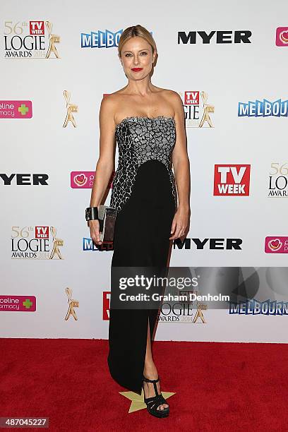 Allison Langdon arrives at the 2014 Logie Awards at Crown Palladium on April 27, 2014 in Melbourne, Australia.