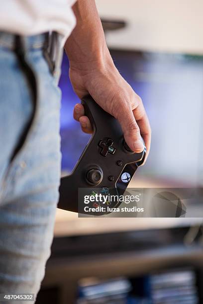 microsoft xbox one - game controller - console controller stock pictures, royalty-free photos & images