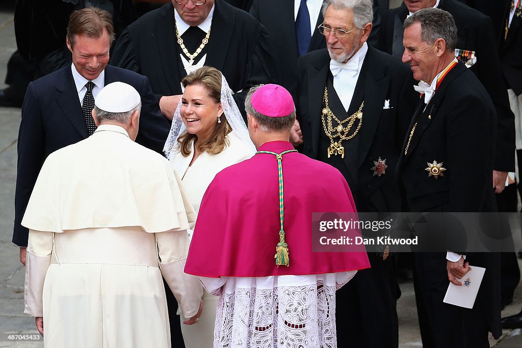 Pope John Paul II And Pope John XXIII Are Declared Saints During A Vatican Mass