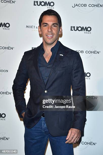 Emir Uyar attends the 'Being The Protagonist' Party hosted By L'Uomo Vogue during the 72nd Venice Film Festival at San Clemente Palace Hotel on...