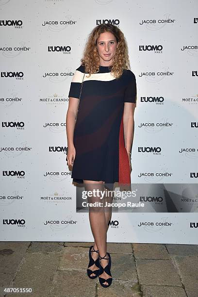 Margherita Puri Negri attends the 'Being The Protagonist' Party hosted By L'Uomo Vogue during the 72nd Venice Film Festival at San Clemente Palace...