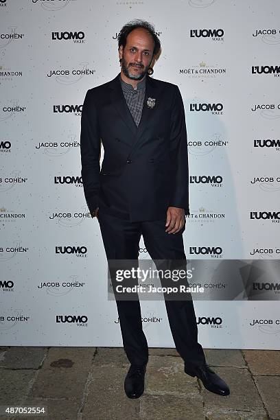 Luca Guadagnino attends the 'Being The Protagonist' Party hosted By L'Uomo Vogue during the 72nd Venice Film Festival at San Clemente Palace Hotel on...