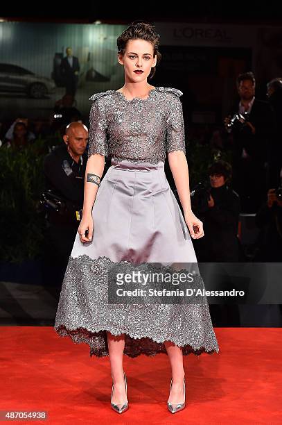 Kristen Stewart attends the premiere of 'Equals' during the 72nd Venice Film Festival at Sala Grande on September 5, 2015 in Venice, Italy.