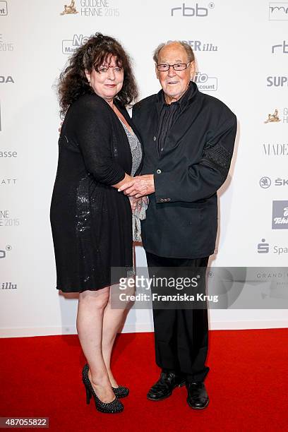 Heike Knochee and Herbert Koefer attend Madeleine At Goldene Henne 2015 on September 05, 2015 in Berlin, Germany.