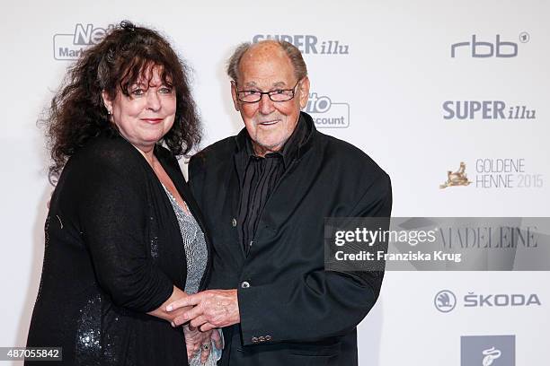 Heike Knochee and Herbert Koefer attend Madeleine At Goldene Henne 2015 on September 05, 2015 in Berlin, Germany.