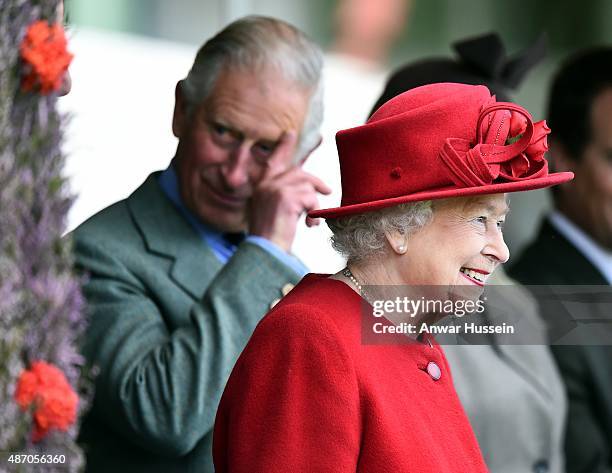 Prince Charles, Prince of Wales and Queen Elizabeth ll attend the Braemar Highland Games on September 05, 2015 in Braemar, Scotland. There has been...