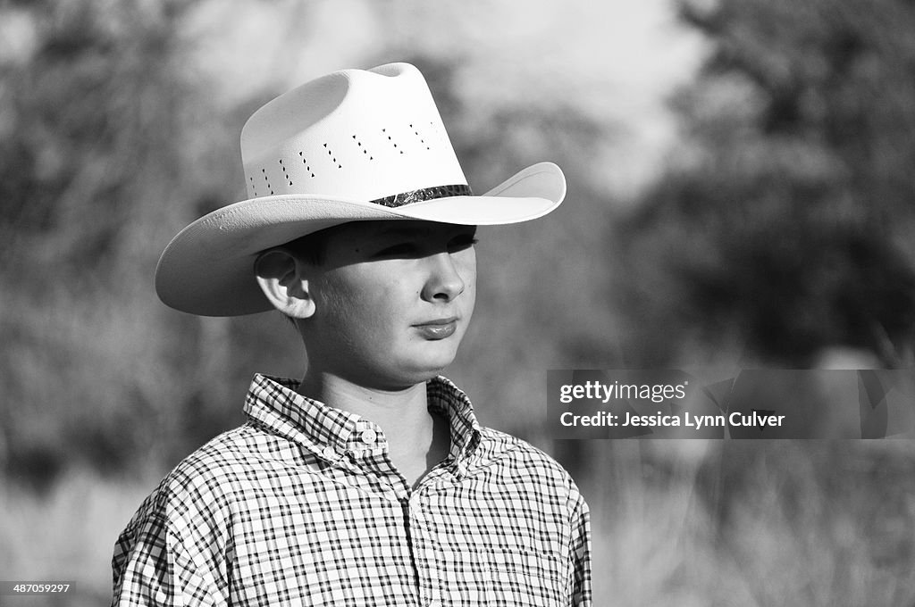 A young cowboy